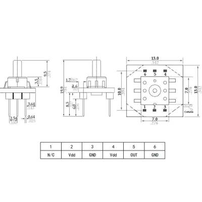 6847A 3.3V 0kPa - 40kPa Basınç Sensörü Verici Modülü - 3