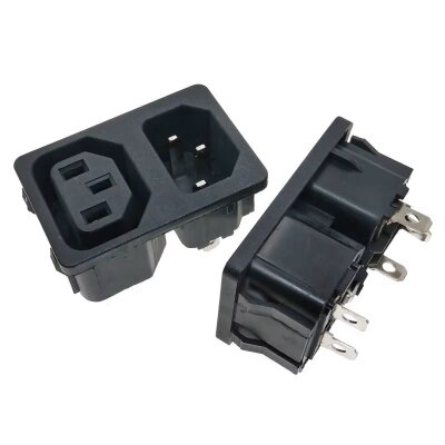 0712 2-Pack 1 Female + 1 Male C13/C14 Power Socket - 3