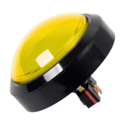100mm 12V Işıklı Oyun Makinesi Butonu - Sarı - 2