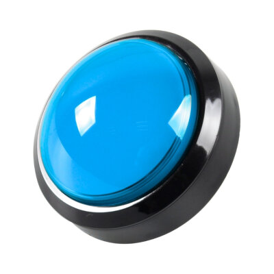 100mm 12V Illuminated Game Machine Button - Blue - 1