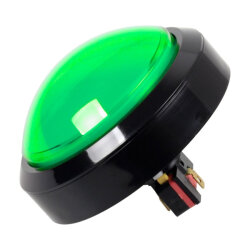100mm 12V Illuminated Game Machine Button - Green - 2