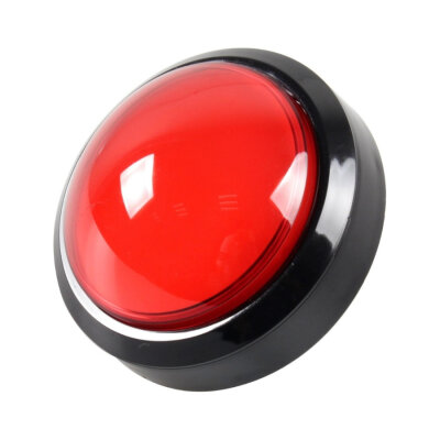 100mm 12V Illuminated Game Machine Button - Red - 1