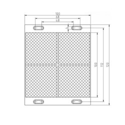 100x100mm Reflector / Distance Sensors Compatible - Black - 2