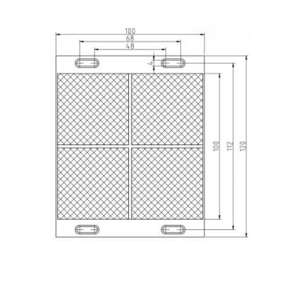 100x100mm Reflector / Distance Sensors Compatible - Black - 2