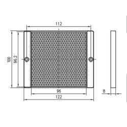 100x100mm Reflektör / Mesafe Sensörleri Uyumlu - Beyaz - 2