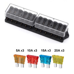 12 Channel Auto Blade Fuse Box - 1