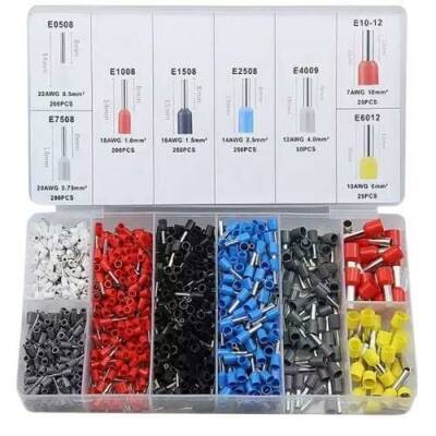 1200 Pieces 8 Types Insulated Ferrule Set - Cable Ferrule - 1