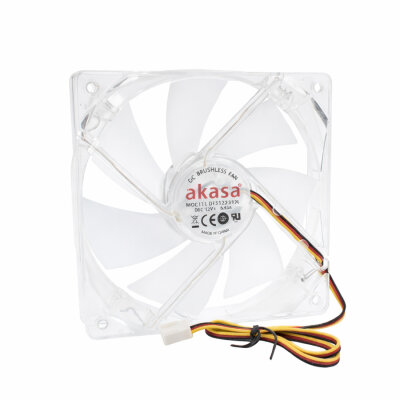 120x120x25mm 12V 0.18A Fan with 3 Wires and Lights - 1