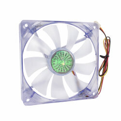 120x120x25mm 12V 0.18A Fan with 3 Wires - Blue Light - 2