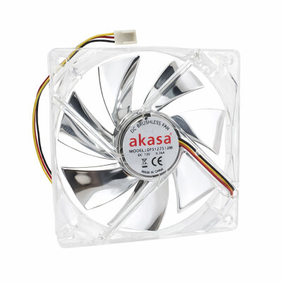 120x120x25mm 12V 0.26A Fan with 3 Wires and Lights - 1