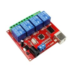 12V 4 Channel USB Relay Control Card 