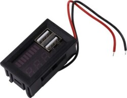 12V Akü Kapasite Göstergesi - 5V 2A USB Çıkışlı - 2