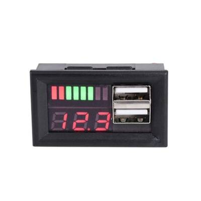 12V Battery Capacity Indicator - 5V 2A USB Output - 1