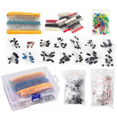 1400-Piece 7-Type Basic Electronic Components Kit - 1
