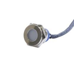 16mm 24v White Led Metal Wired Signal Lamp IP67 GQ16T-W - CDOE