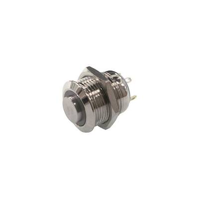 16MM Metal Ledli Yaylı Buton Çıkık Beyaz - 1