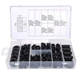 180 Piece Rubber Cable Protection Ring Set 