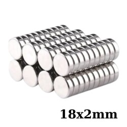 18x2mm Neodyum Güçlü Mıknatıs - Neodim Magnet 