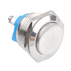 19G-G0 19mm Bulge Momentary Metal Button 