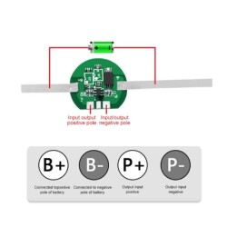 1S 3.2V 2A LifePO4 BMS Batarya Koruyucu Balans Devresi - 2