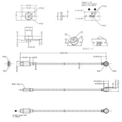 2-Pin 10mm 90C Kablolu PCB'li Pogo Pin Manyetik Konnektör Takımı - Type-C Soketli - 2