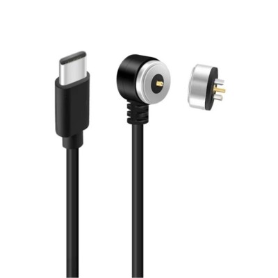 2-Pin 10mm 90C Kablolu Pogo Pin Manyetik Konnektör Takımı - Type-C Soketli - 1