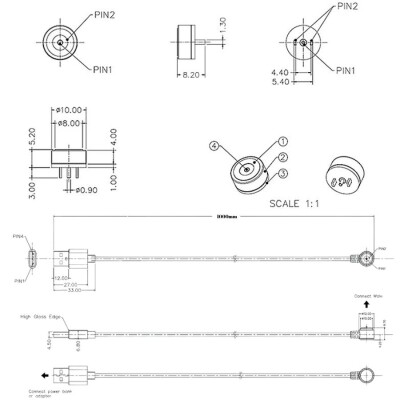 2-Pin 10mm 90C Kablolu Pogo Pin Manyetik Konnektör Takımı - USB Soketli - 2