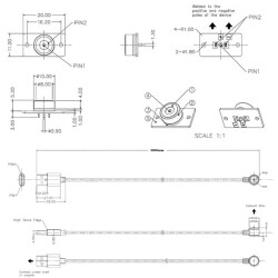 2-Pin 10mm 90C Wired PCB Pogo Pin Magnetic Connector Set - USB Socket - 2