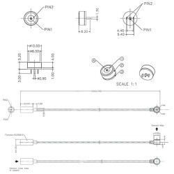 2-Pin 10mm 90C Wired Pogo Pin Magnetic Connector Set - DC Socket - 2