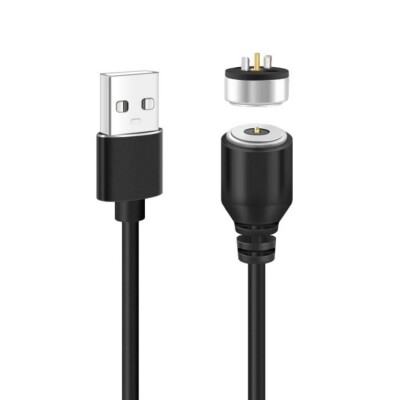 2-Pin 10mm Kablolu Pogo Pin Manyetik Konnektör Takımı - USB Soketli - 1