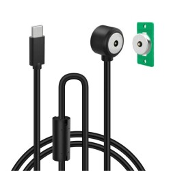 2-Pin 15mm 90C Kablolu PCB'li Pogo Pin Manyetik Konnektör Takımı - Type-C Soketli