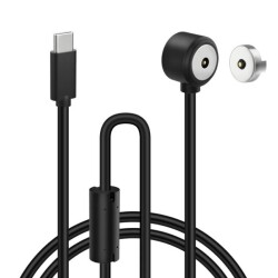 2-Pin 15mm 90C Kablolu Pogo Pin Manyetik Konnektör Takımı - Type-C Soketli