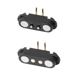 2-Pin 2.54mm 90C Pogo Pin Magnetic Connector Set