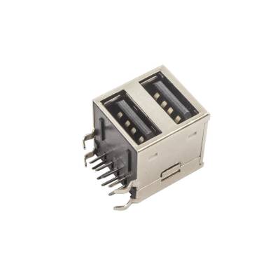 2 Port USB-A 2.0 Female Connector PCB Type - 1