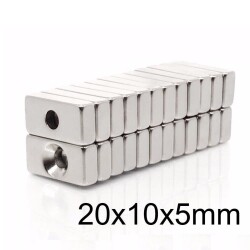 20X10x5-4mm Neodymium Strong Magnet with Countersunk Hole