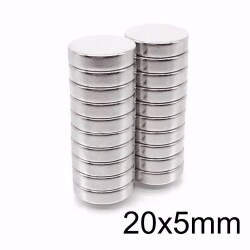 20X5mm Neodyum Güçlü Mıknatıs - Neodim Magnet - Motorobit
