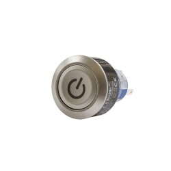 22mm 24V Spring Push Button with Red Power Icon 