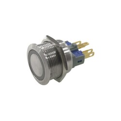 22MM Metal Ledli Yaylı Buton Beyaz 