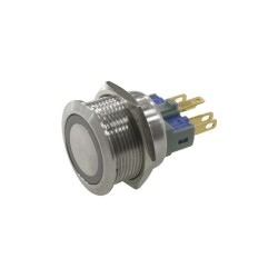 22MM Metal Ledli Yaylı Buton Sarı 