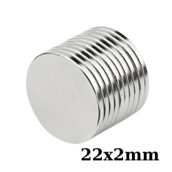 22x2mm Neodyum Güçlü Mıknatıs - Neodim Magnet 