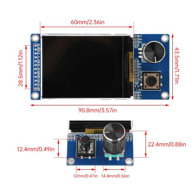 2.4" ST7789 LCD TFT Screen + EC11 Rotary Encoder Module - 3