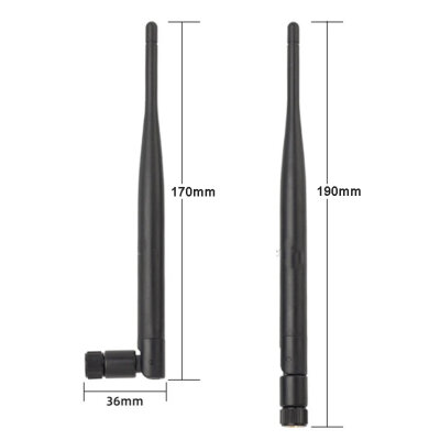 2.4G 5DB WIFI 190mm 90 Degree Adjustable SMA Male Antenna - 2
