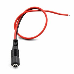 25 cm Kablolu Dişi Barrel Jack - Power Soket 
