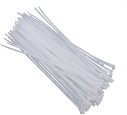2.5mmx200mm Cable Tie White - 100 Pieces
