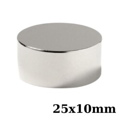 25x10mm Neodyum Güçlü Mıknatıs - Neodim Magnet