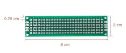 2x8cm Epoxy Çift Taraflı Delikli Plaket - 2