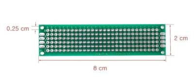 2x8cm Epoxy Çift Taraflı Delikli Plaket - 2