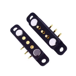 3-Pin 2.54mm 90C Pogo Pin Magnetic Connector Set - With Ear 