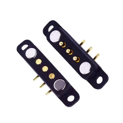 3-Pin 2.54mm 90C Pogo Pin Manyetik Konnektör Takımı - Kulaklı - 1