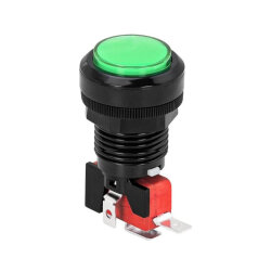 33mm 12V Illuminated Game Machine Button - Green 